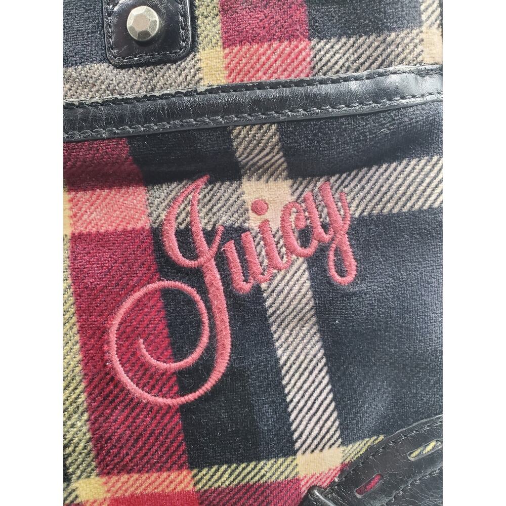 Juicy Couture - Red Plaid Laptop Bag Y2K Vintage Rare! - Picture 6 of 16